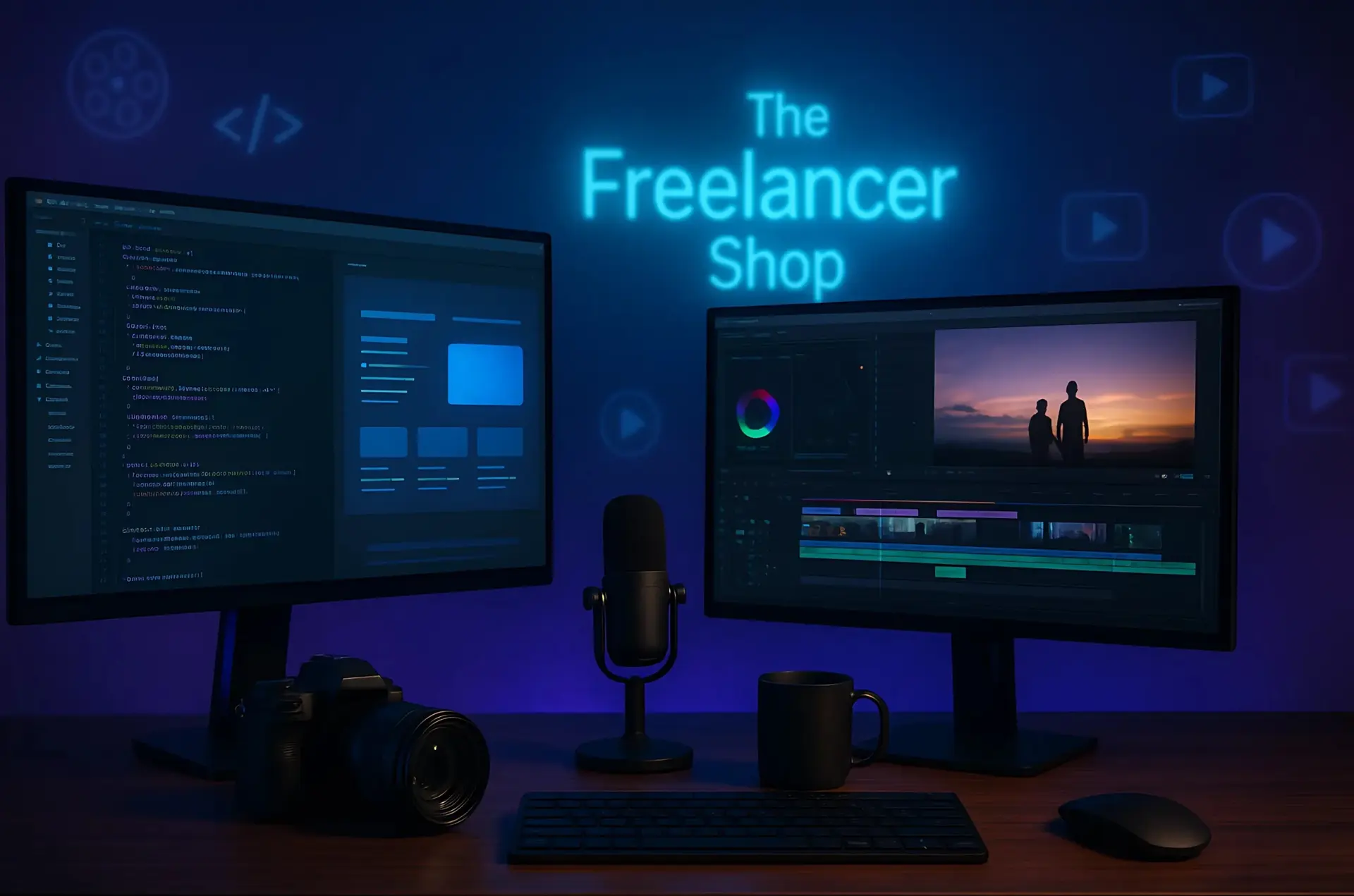 Our professional video editing and web design service Home Page Image Freelance Video Editing and Web Design Service - Homepage Image